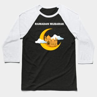 Ramadan Mubarak Ramadan Kareem Yellow Crescent Mosque Masjid Gift Baseball T-Shirt